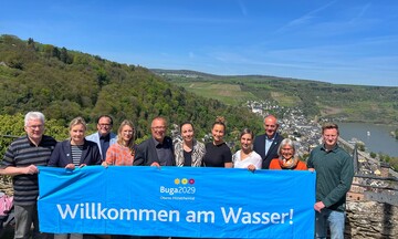 Leitthema der BUGA 2029: "Willkommen am Wasser"