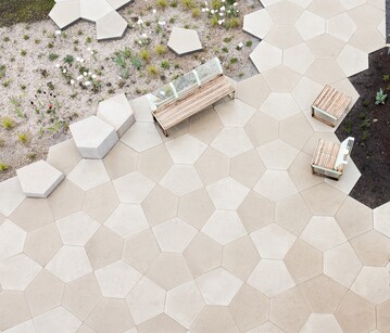 Sonderformat polygonal auf der BUGA 2023 Mannheim