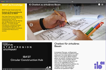 Circular Construction Hub der IBA27 (Screenshot: IBA27)