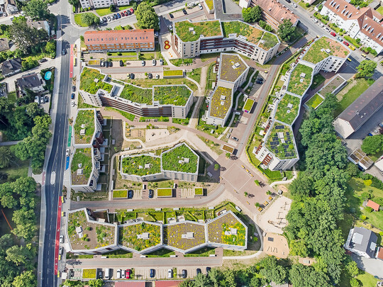Quartier Krgelpark, Stadt Stein. Zeitgeme Quartiere  klimaresilient vom Stadtboden bis zu den Dchern.