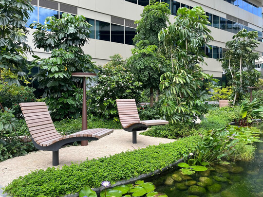 Die SILENCIO Drehliegen im Geneo Science Park in Singapur
