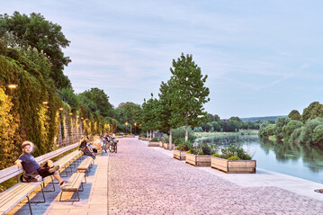 Landesgartenschau Hxter 2023. Weserpromenade Hxter Treffpunkt zwischen Altstadt und Weser (Franz Reschke Landschaftsarchitektur GmbH, Berlin)