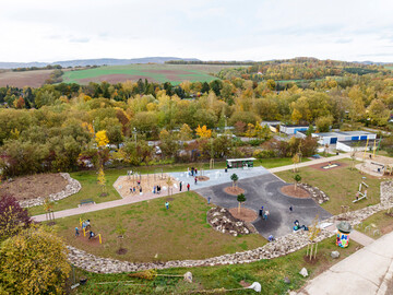 Agiles Baumanagement: Das Gestaltungskonzept des Entwurfs gab die Struktur für den Nordpark vor, die Bauweisen und Einbauten richten sich nach den gegebenen Möglichkeiten.