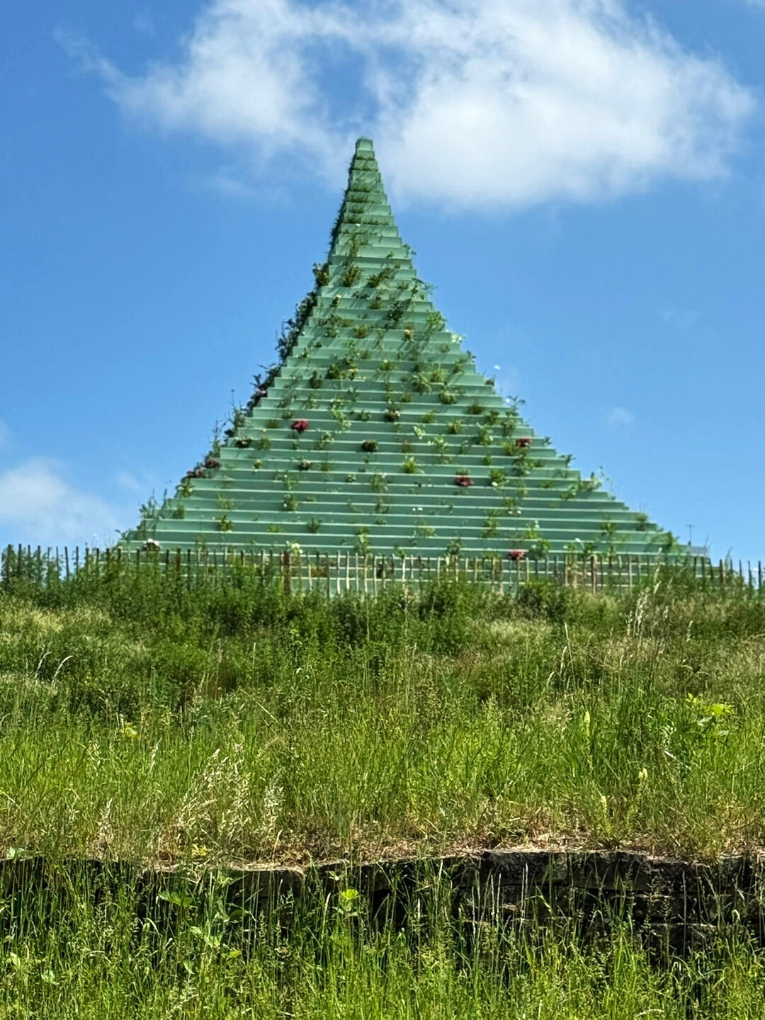 Kirchberg, am Mudan Museum: The Living Pyramid von Agnes Denes wurde als Gemeinschaftsprojekt gebaut und mit heimischer Flora bepflanzt. Im Laufe der Saison entsteht daraus ein monumentaler 9 m hoher blhender Pflanzengarten. 