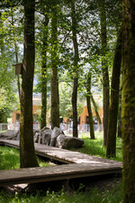 Prämiert: Die Freianlagen des Kindergartens Niederbahn samt Hermann-Gmeiner-Park in Dornbirn, Österreich.