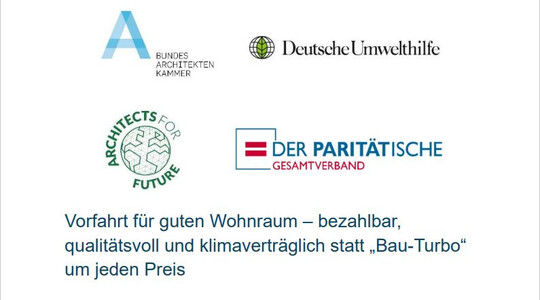 Positionspapier gegen den Bau-Turbo