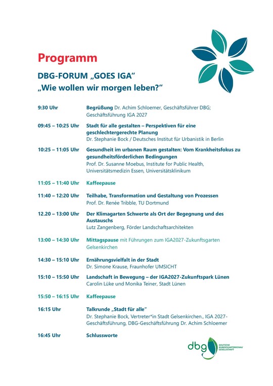 Programm des Forums 