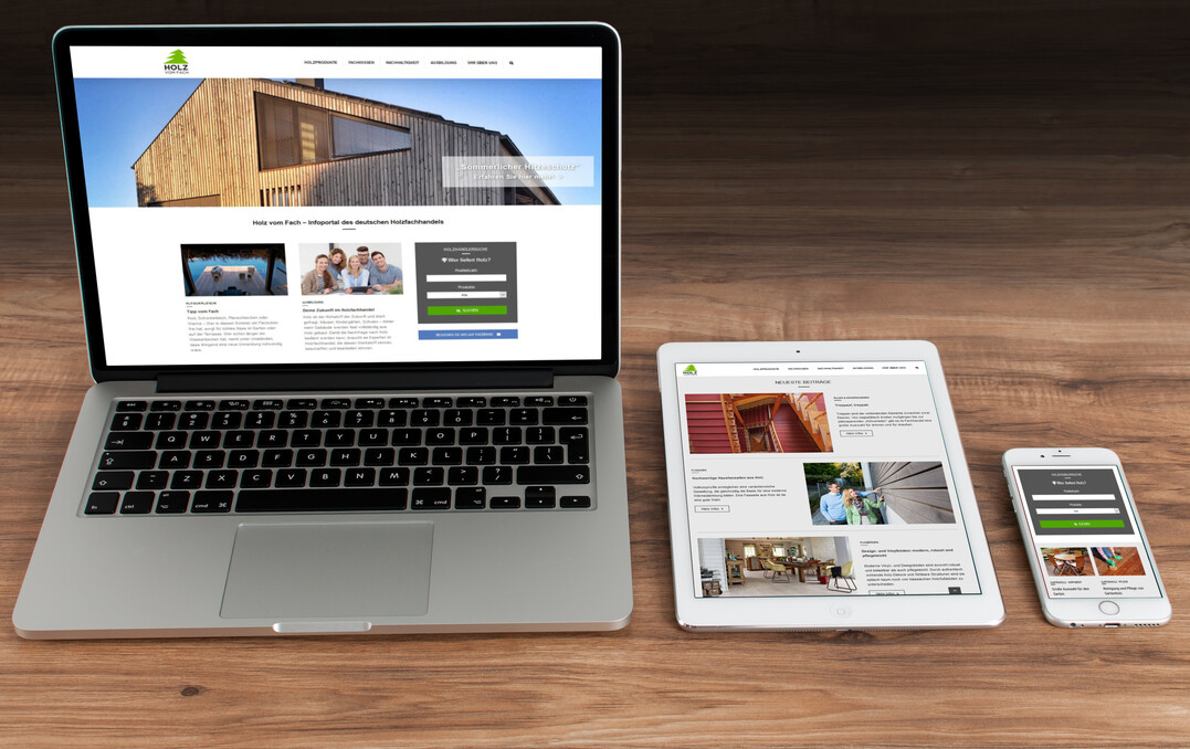Die Website www.holzvomfach.de bietet viele Informationen rund um das Thema Holz und Holzprodukte.
