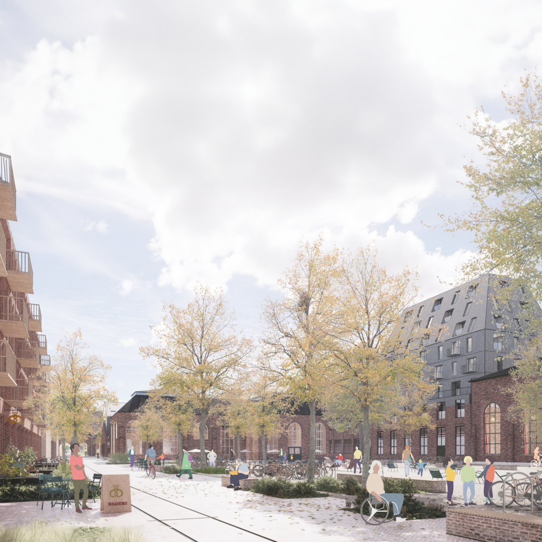 In Jernbanebyen entsteht ein autofreies Stadtviertel.