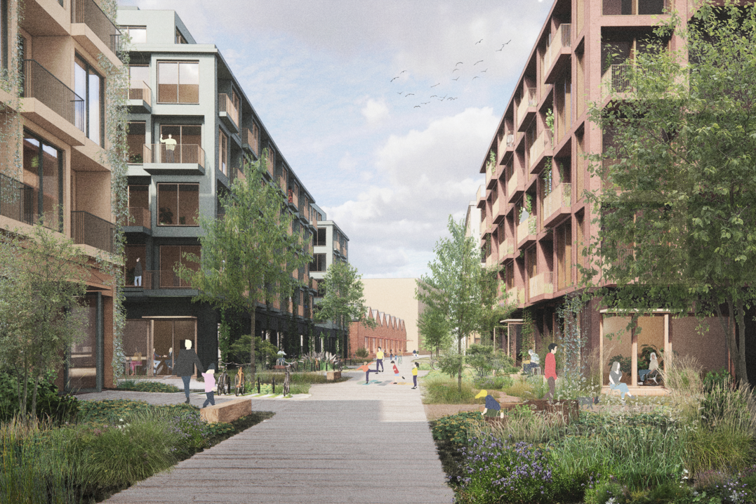 In Jernbanebyen entsteht ein autofreies Stadtviertel.