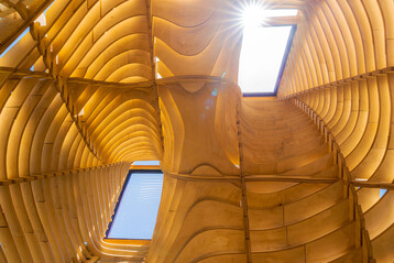 Ein Pavillon aus Pilzmycel: Am Ende seiner Lebensdauer l�sst er sich vollst�ndig kompostieren.