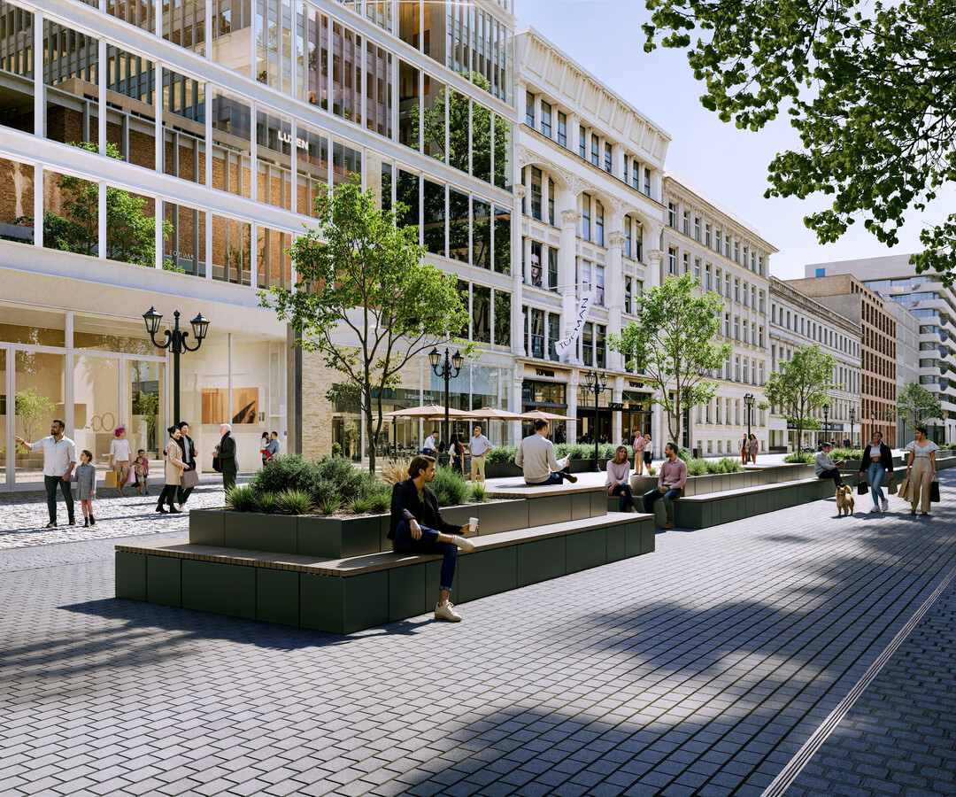 Mehr als Sitzen – hier sind Begrünung und Klimaanpassung mitgedacht.