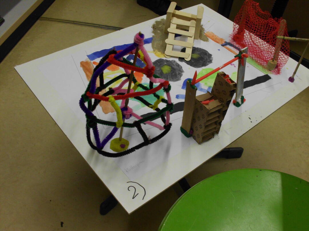 Kletterwand und Kletterspinne wren ein Highlight fr Linus, Noah, Janik und Hannah.