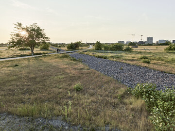 Grnzug Nordost in Mannheim: Ausblick ber den Klimapark<br>