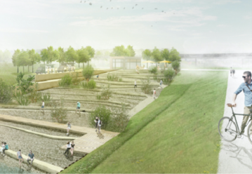 Die Planung des Kultushafen im Zukunftsgarten Duisburg.