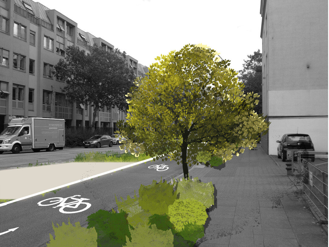 So knnte es aussehen: Das Straenprofil bietet ausreichend Platz fr einen BGS-Flex-Streifen.