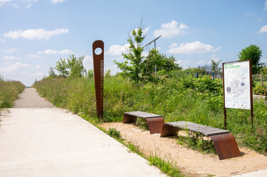 Zugang zum Park in klarer Gestaltsprache