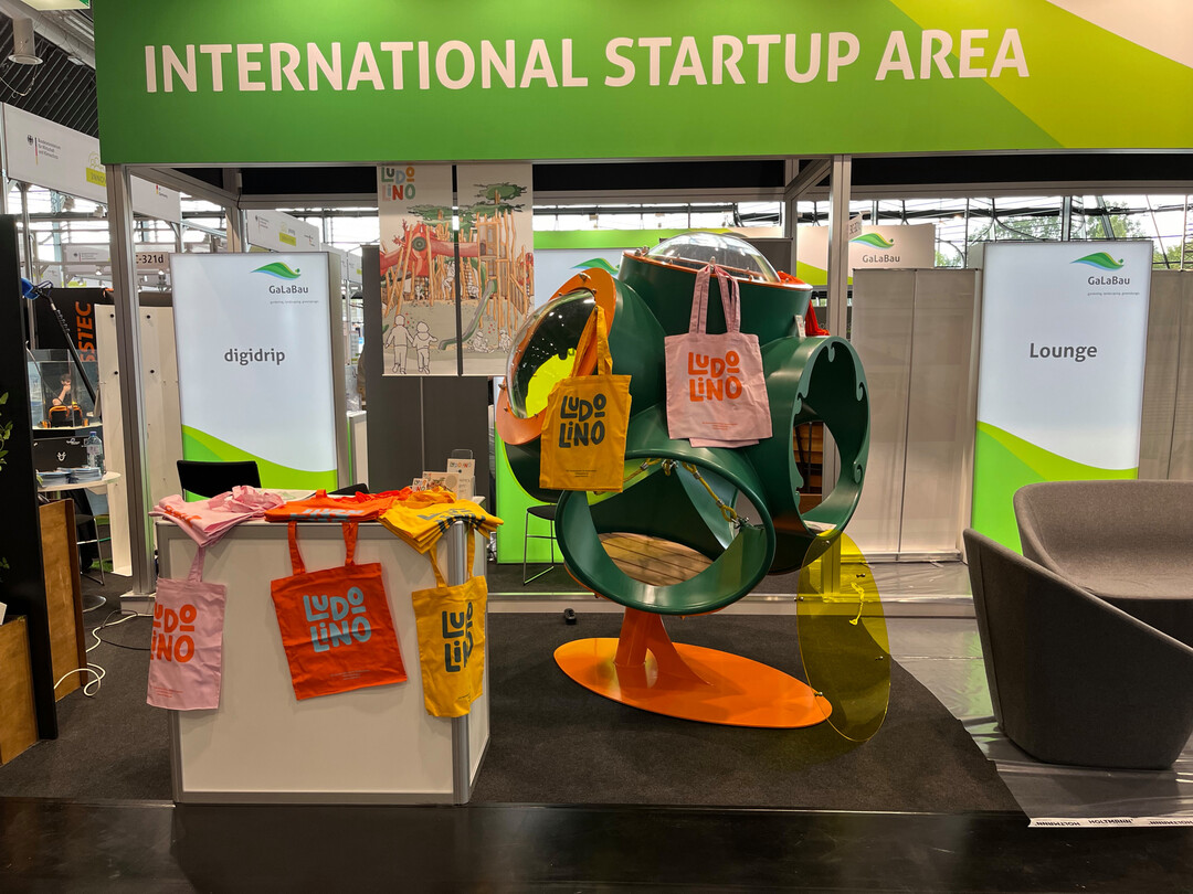 Ludolino war mit seinem Dolino-Spielgerteprinzip auf der Messe GaLaBau in Nrnberg in der International Startup Area.