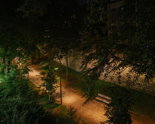 Zwingerpark Offenburg  studio teilchenwelle erhielt fr die nchtliche Beleuchtung den Lichtdesign-Preis 2024 in der Kategorie Auenbeleuchtung. 