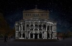 Die Alte Oper am Opernplatz in Frankfurt am Main während der Luminale 2020.