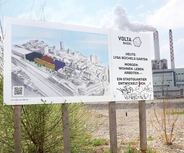 Pilotprojekt Volta Nord mit temporrer Gastronomienutzung, um das Areal zu beleben.