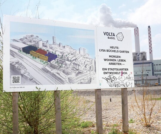 Pilotprojekt Volta Nord mit temporrer Gastronomienutzung, um das Areal zu beleben.