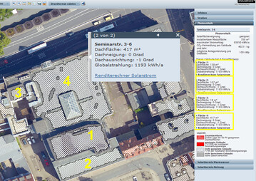Solardachkataster, Screenshot
