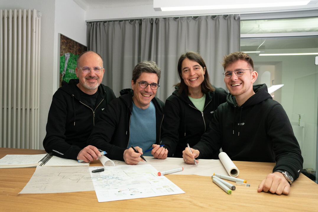 Interviewpartner im Bild (von links): Robert Wenk, Stephan Gentz, Kerstin Schwartz, Vncent Wenk