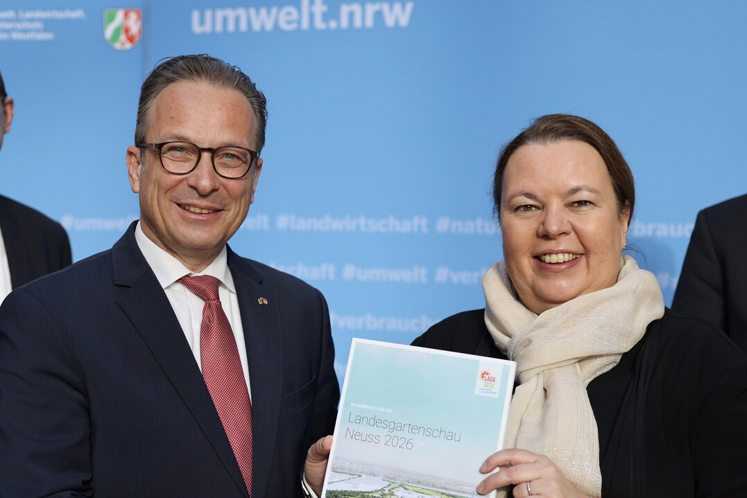 Reiner Breuer,Brgermeister von Neuss,  und NRW-Umweltministerin Ursula Heinen-Esser