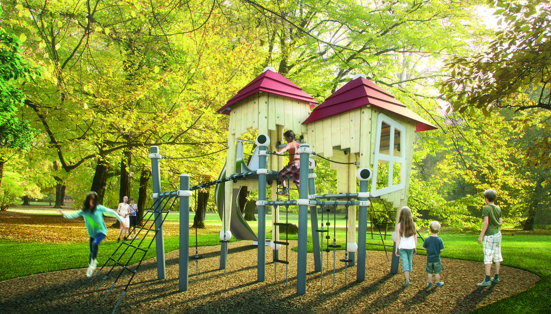 Holzspielgeräte der Produktlinie Woodville