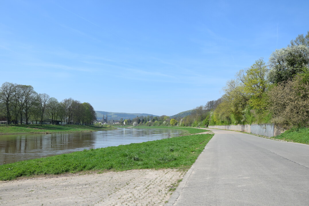 Reizvolle Lage an der Weser: Die ostwestflische Hochschulstadt Hxter bekommt die NRW-Landesgartenschau 2023.
