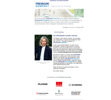 Heute ist die erste Ausgabe von FREIRAUM kompakt erschienen.