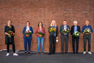 Neu gewhlter 11. Vorstand, von links nach rechts: Andrea Mnnel, Hille Bekic, Andrea Mller, Theresa Keilhacker, Daniel Sprenger, Carl Herwarth von Bittenfeld, Ayhan Ayrilmaz
