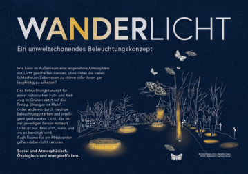 Fr ihr Projekt Wanderlicht  Ein umweltschonendes Beleuchtungskonzept wurde Rebekka Insam von der Hochschule Hildesheim in der Kategorie Nachwuchspreis Lichtkonzept ausgezeichnet.