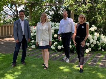 v.l.n.r.: Urs Mller-Mener, Vorstand, Bernadette Siemensmeyer, stellv. Vorsitzende, Ralph Wlffing-Seelig, Schatzmeister, Ulrike Luz, Geschftsfhrung