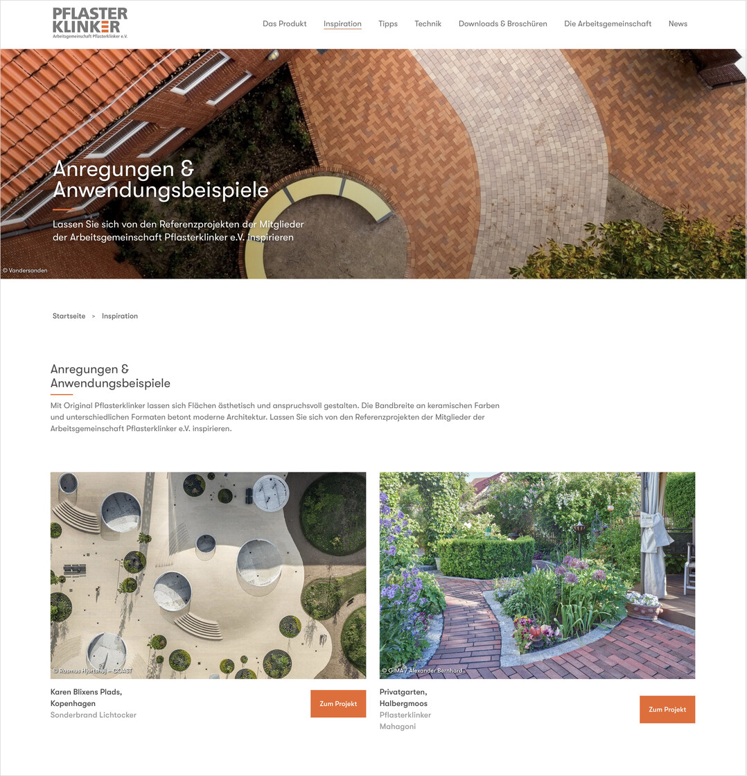 Relaunch der Website pflasterklinker.de