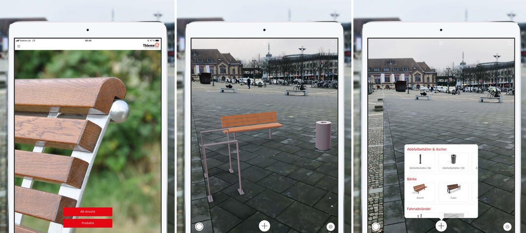 Screenshots der neuen App cybob