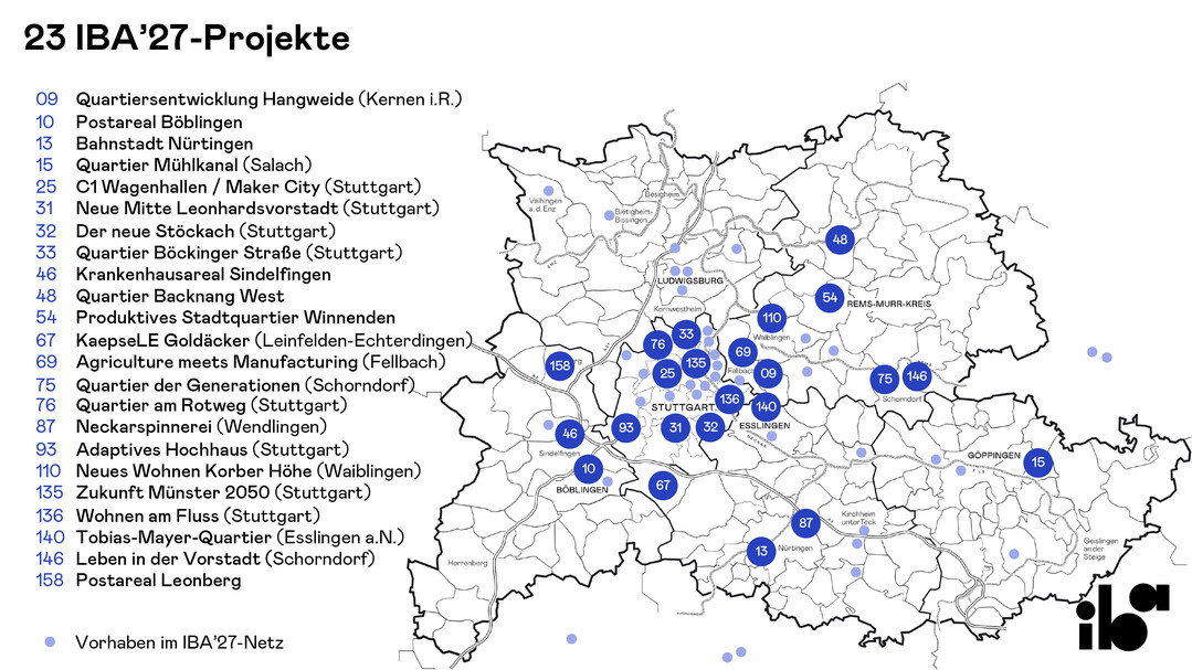 Karte der IBA27-Projekte