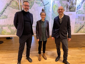 Das Siegerteam: von links Norman Harzer, Nina Dvorak und Stefan Grieger