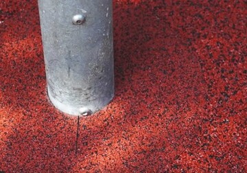 InspecS - Revisionseinsatz, Farbe rot, fr runde Pfosten, geschlossen, 45 mm Hhe 