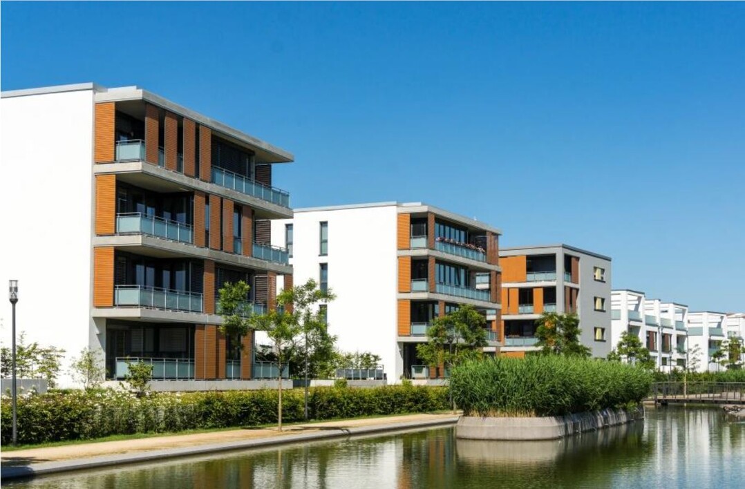 Das Essener "Pier 78" der Allbau GmbH gehört zu den Siegern des Wettbewerbs "Viertel vor Grün".