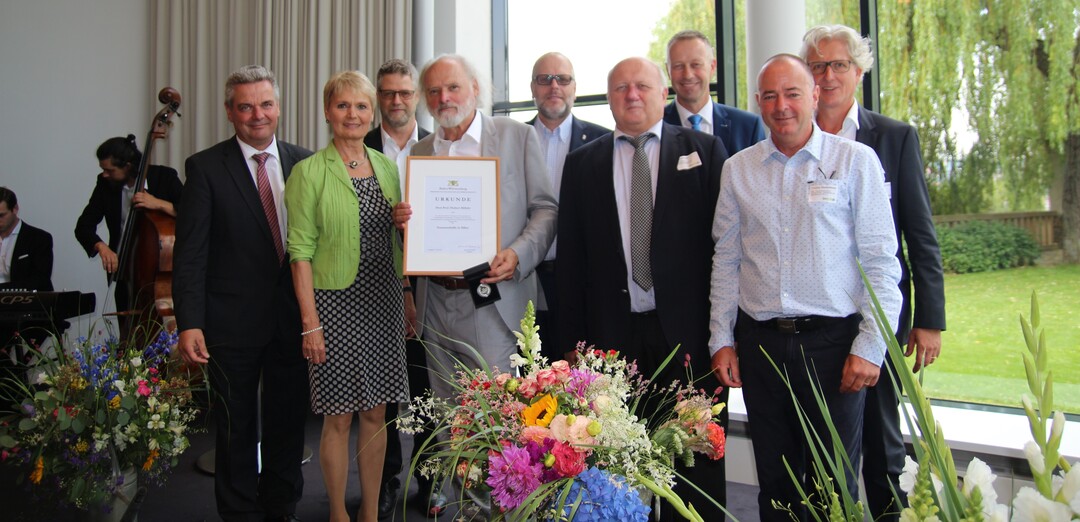 Gerhard Hugenschmidt, Staatssekretärin Friedlinde Gurr-Hirsch MdL, Michael Hink, Prof. Hubert Möhrle, Klaus Götz, Jochen Reiss, Bernd Hopp, Thomas Westenfelder, Martin Richter-Liebald