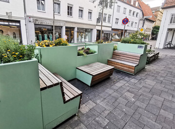 Die Mobilen Stadtgrten sind ein echter Hingucker und kommen bei allen Osnabrckern gut an.