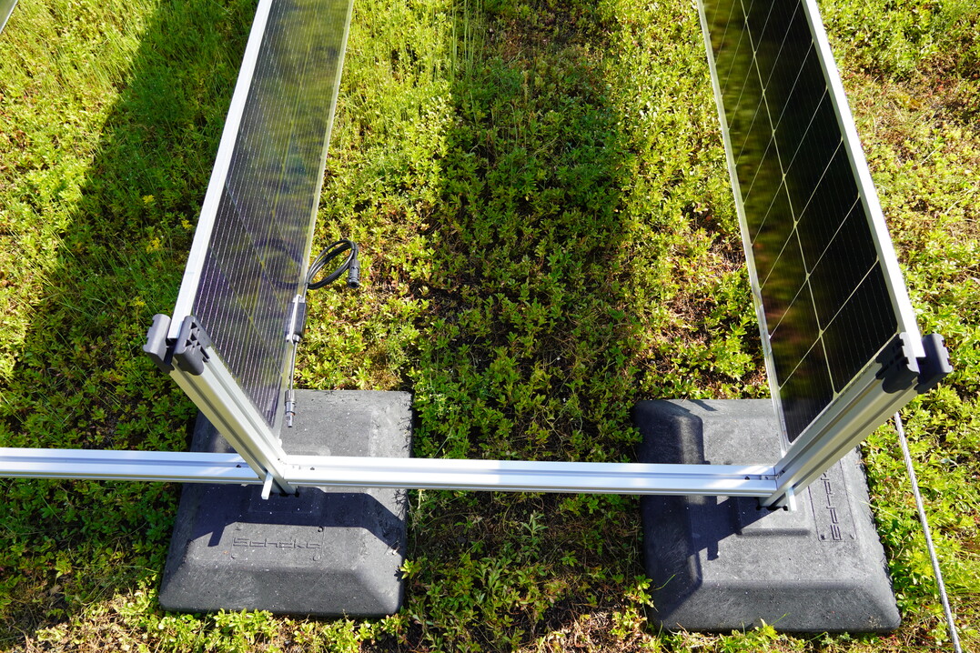 Optigrn-Solar SOLon, das vertikale PV-System fr Grndcher
