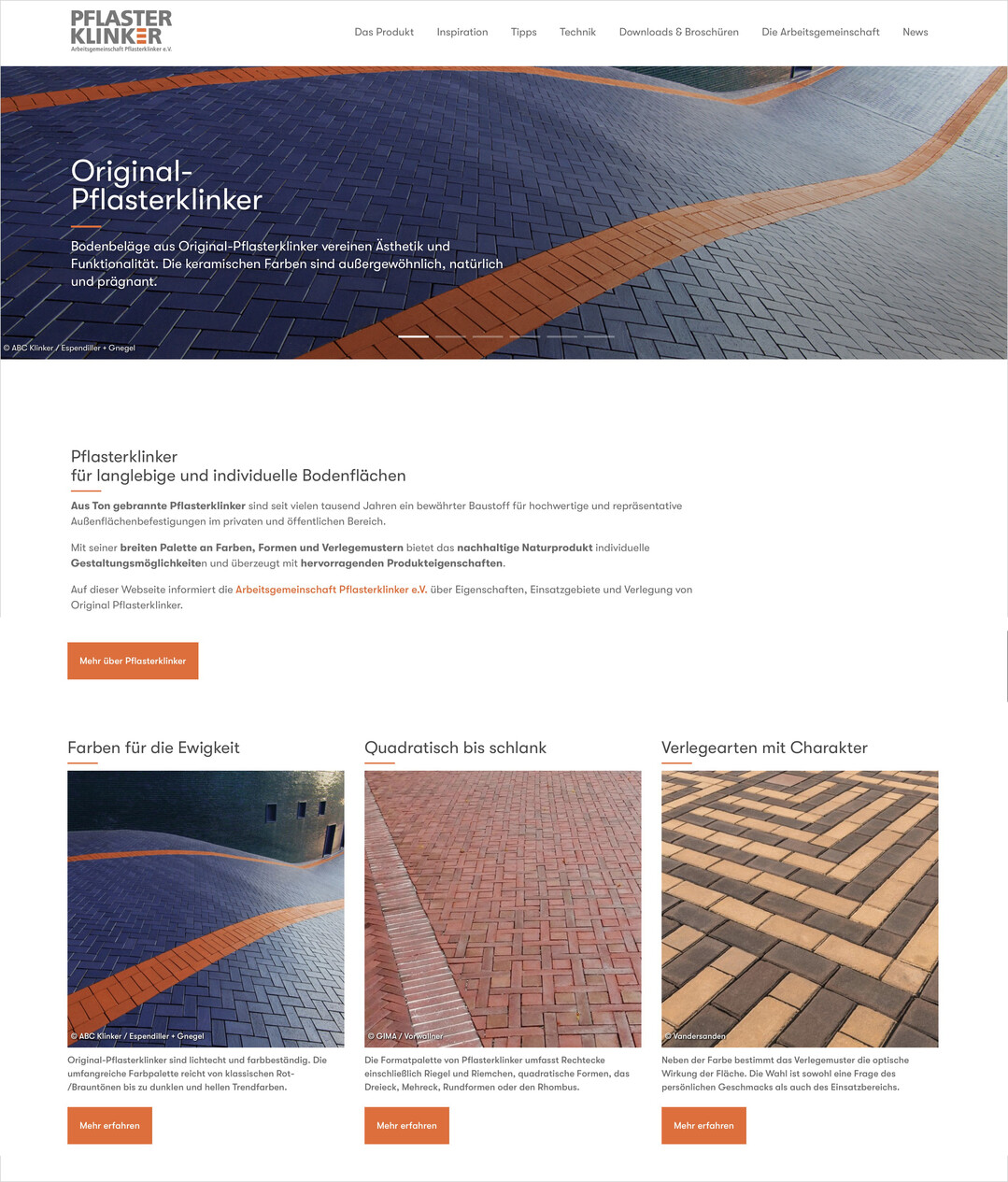 Relaunch der Website pflasterklinker.de