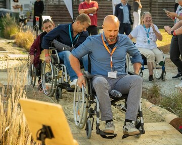 Teststrecke im Auengelnde: Berollbarkeit von Sand