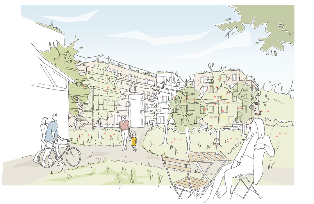 Visualisierung aus dem IBA27-Projekt Leben in der Vorstadt